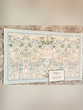 William Morris & Co Bath Mat STRAWBERRY THIEF non-skid Memory Foam 21X34